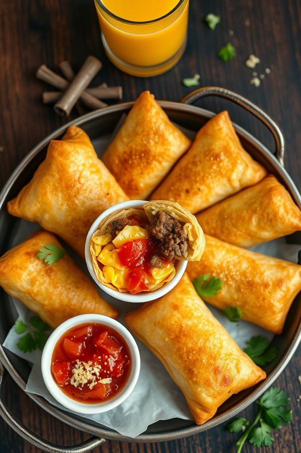 Steak, Egg, & Cheese Egg Rolls Recipe - Easy Breakfast