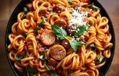 Preparing the Perfect Arugula & Sausage Pasta Skillet